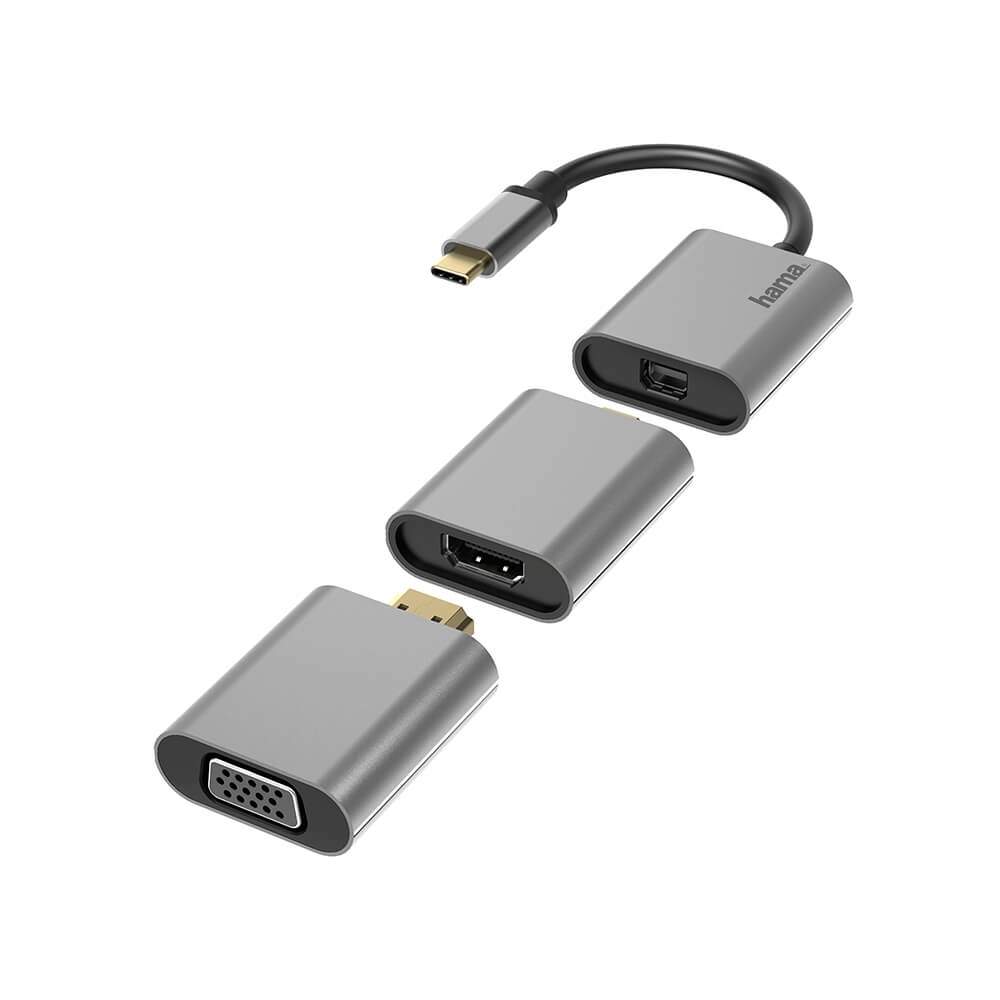 HAMA Adapter USB-C 6in1 mini-DP HDMI VGA | Elektronik - Kablar & Adaptrar - Adaptrar & Signalomvandlare - Video | Pryloteket