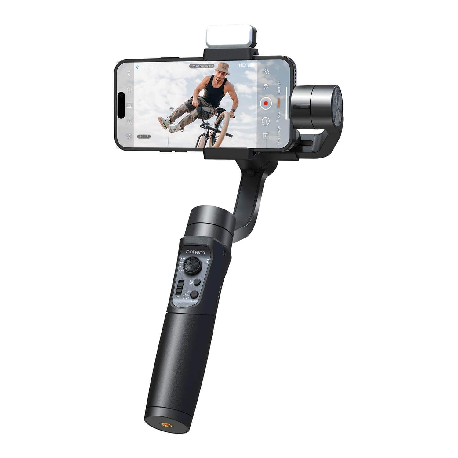 HOHEM Smartphone Gimbal iSteadyMobile+ 2024 med lys
