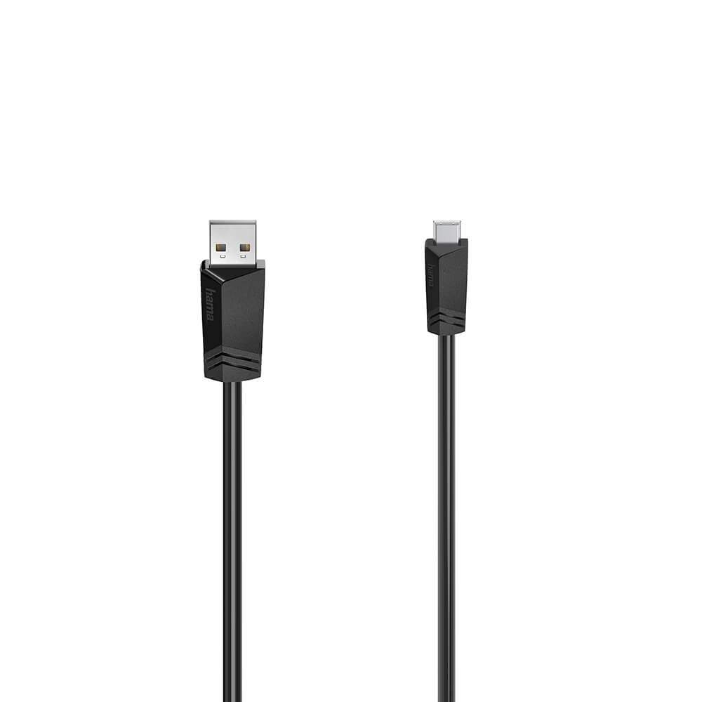 HAMA-kabel USB-Mini-B til USB-A USB 2.0 480 Mbit/s Sort 1.5m