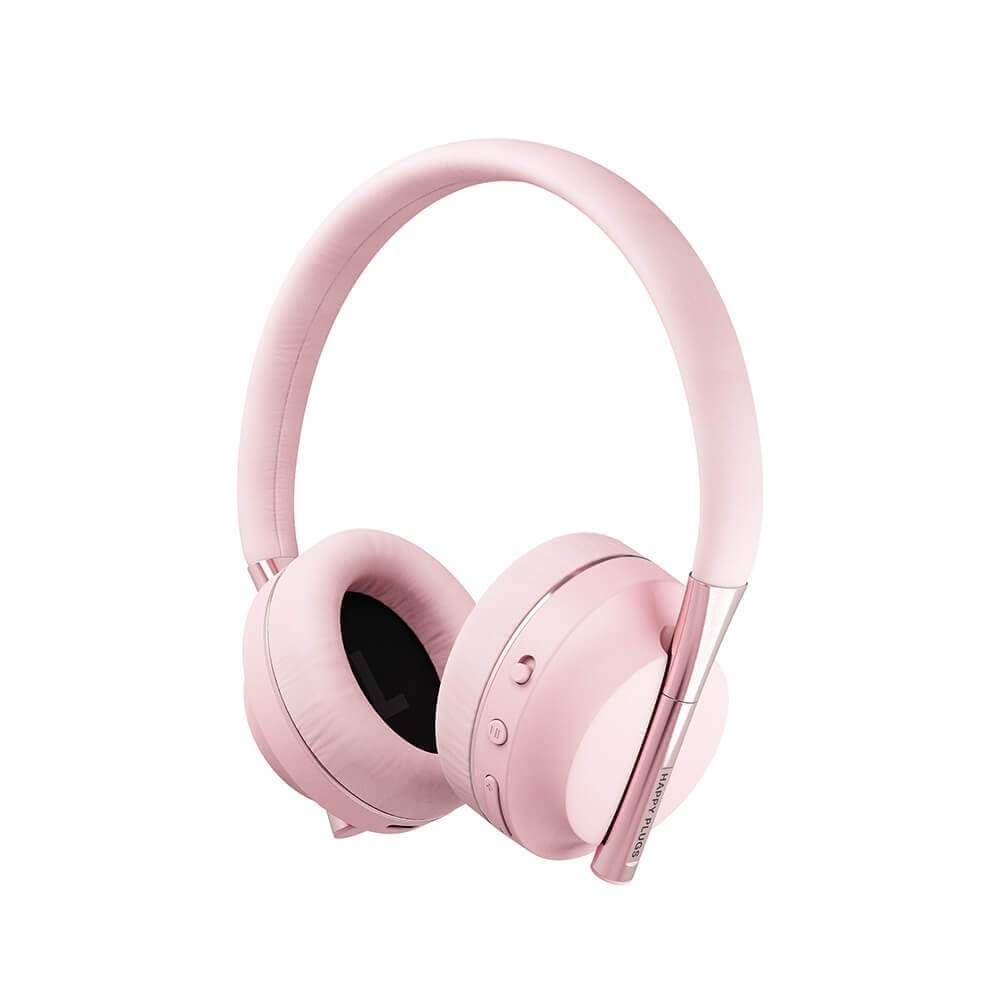HAPPY PLUGS Play Hovedtelefon Over-Ear 85dB Trådløs Pink/Guld