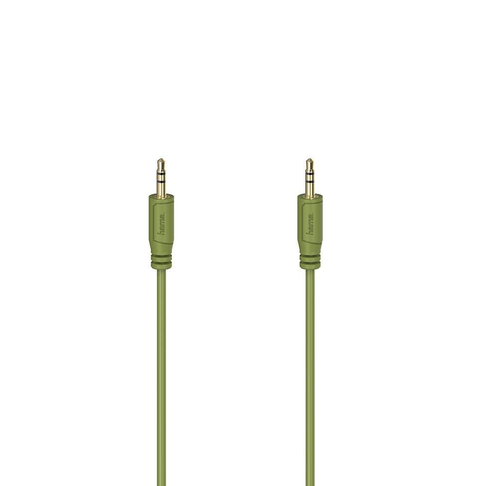 HAMA Cable Audio Flexi-Slim 3.5mm-3.5mm Gold Green 0.75m | Elektronik - Ljud & Bild - Högtalare | Pryloteket