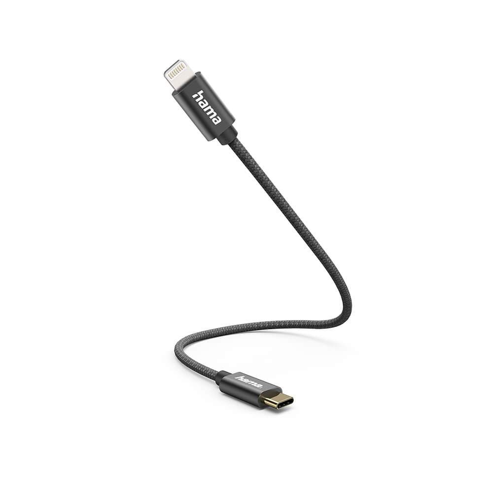 HAMA Ladekabel USB-C til Lightning 0,2m Sort