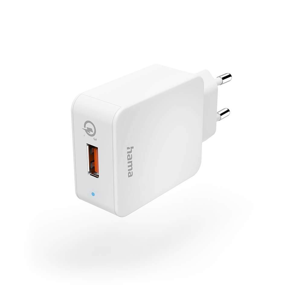 HAMA Quick Charger 1x USB-A Qualcomm 19,5W Hvid