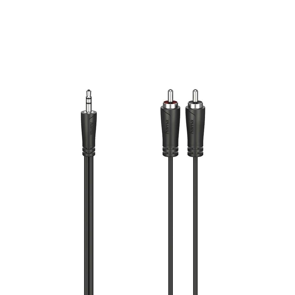 HAMA Kabellyd 3,5-2x RCA Sort 1,5m
