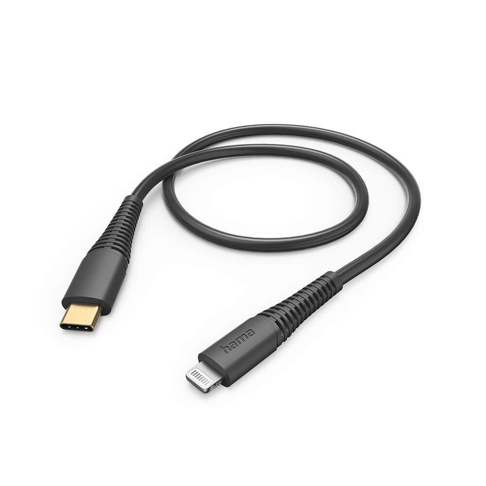 HAMA Charging Cable USB-C to Lightning Black 1.5m | Elektronik - Kablar & Adaptrar - Adaptrar & Signalomvandlare - Lightning | Pryloteket