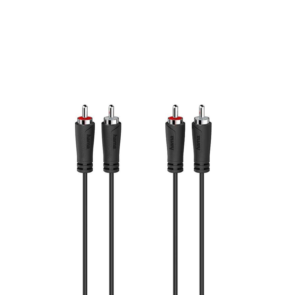HAMA Cable Audio 2 RCA Plugs - 2 RCA Plugs 0.75m | Elektronik - Kablar & Adaptrar - Adaptrar & Signalomvandlare - Ljud | Pryloteket