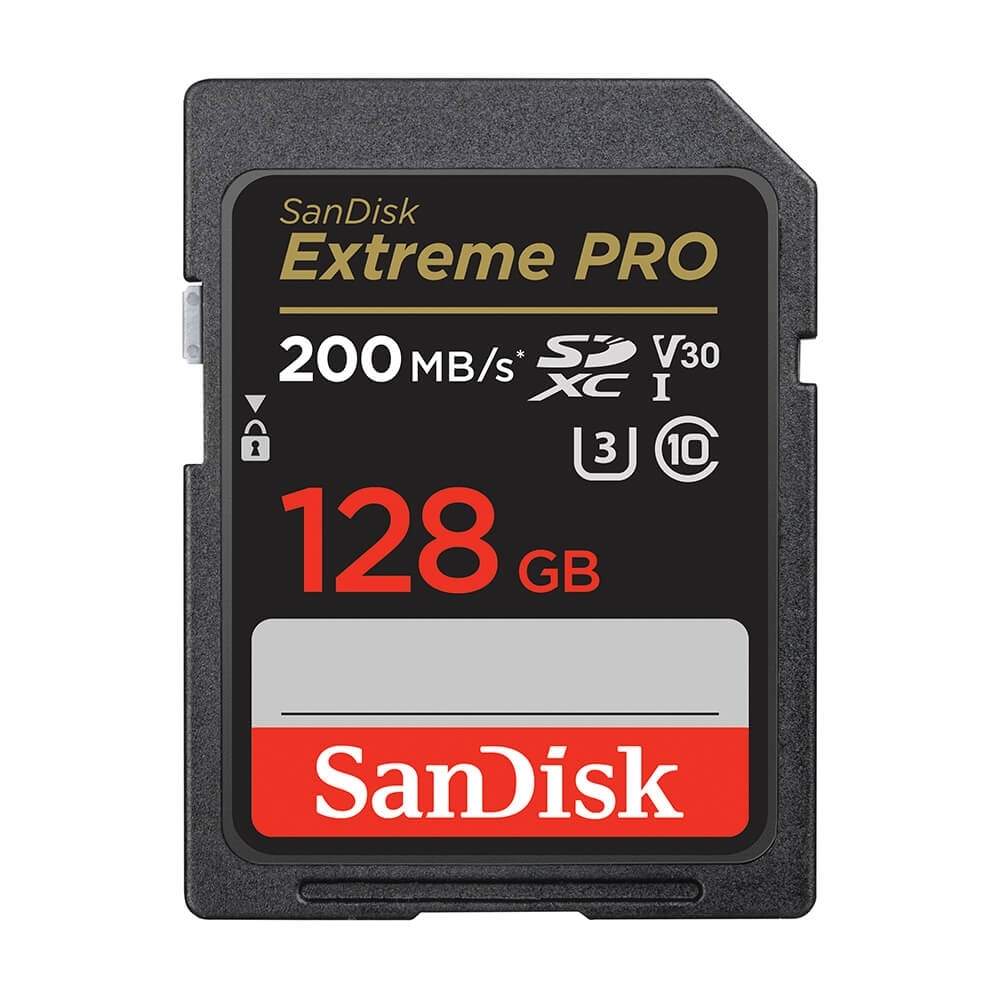 SANDISK SDXC Extreme Pro 128GB 200MB/s UHS-I C10 V30 U3 | Elektronik - Kablar & Adaptrar - Adaptrar & Signalomvandlare - Video | Pryloteket