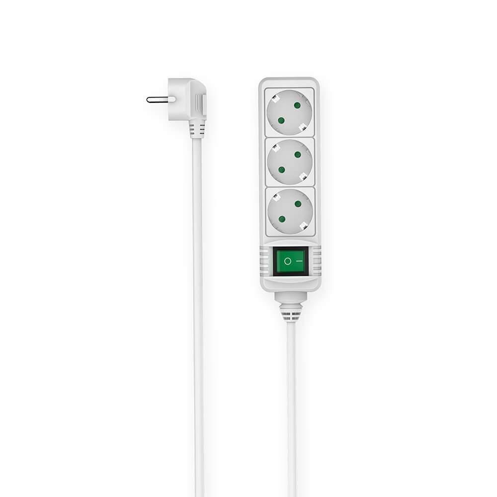 HAMA Power Strip 3-tie kytkin valkoinen 1,4m