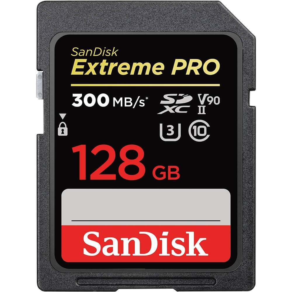 SANDISK SDXC Extreme Pro 128GB 300MB/s UHS-II V90 | Elektronik - Kablar & Adaptrar - Adaptrar & Signalomvandlare - Video | Pryloteket