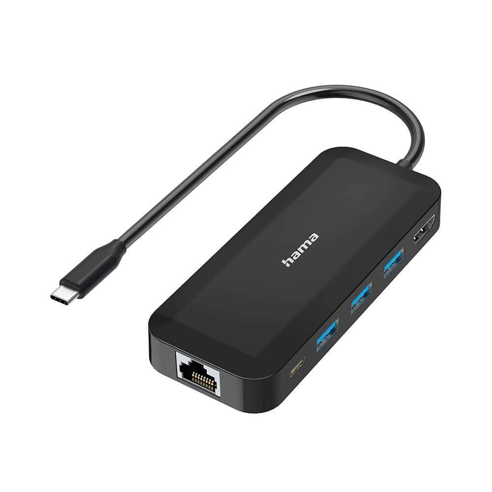 HAMA USB-C Hub Multi 6x Ports USB-A USB-C HDMI LAN | Elektronik - Datortillbehör - Tangentbord, Möss & Fjärrkontroller - Tangentbord | Pryloteket