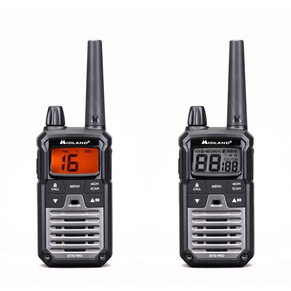 MIDLAND Walkie Talkie XT70 Pro Duo Black/Dark Grey | Sport & Fritid - Friluftsliv & Camping - Walkie Talkies | Pryloteket