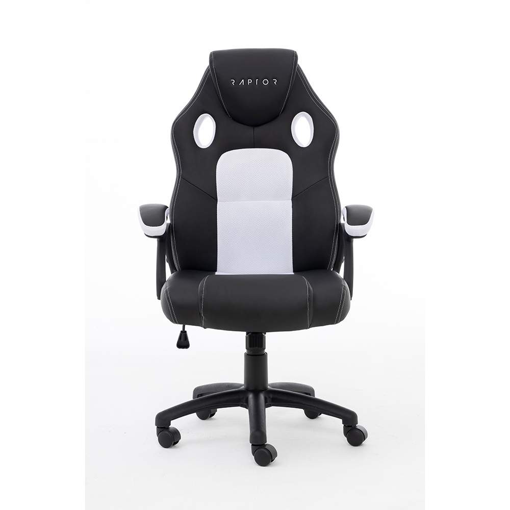 RAPTOR Gaming Chair GS-40 Compact, PU+stof, sort/hvid