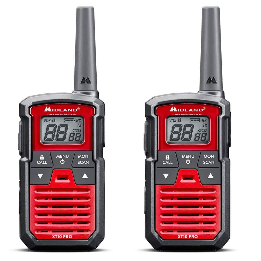 MIDLAND Walkie Talkie XT10 Pro Sort/Rød