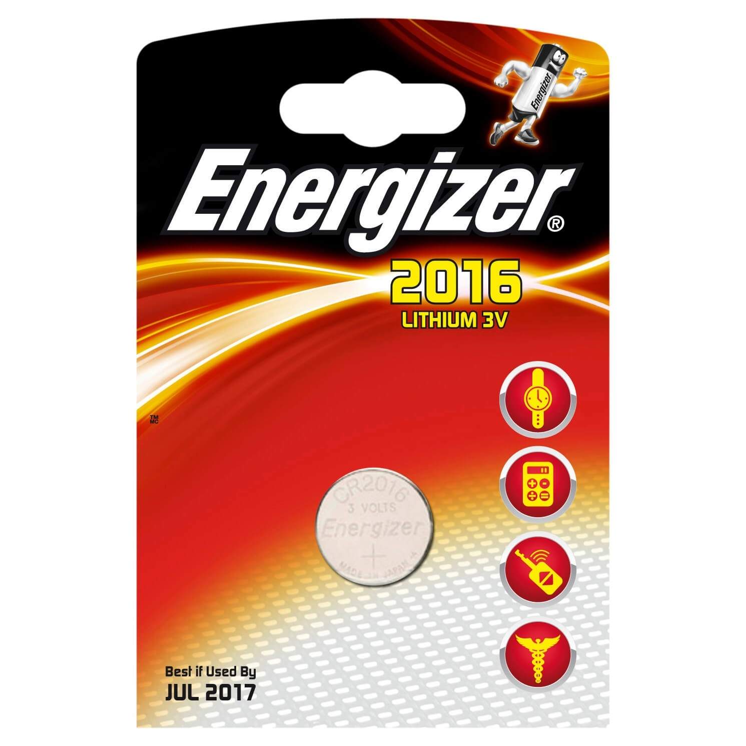 ENERGIZER Batteri CR2016 Lithium 1-pak