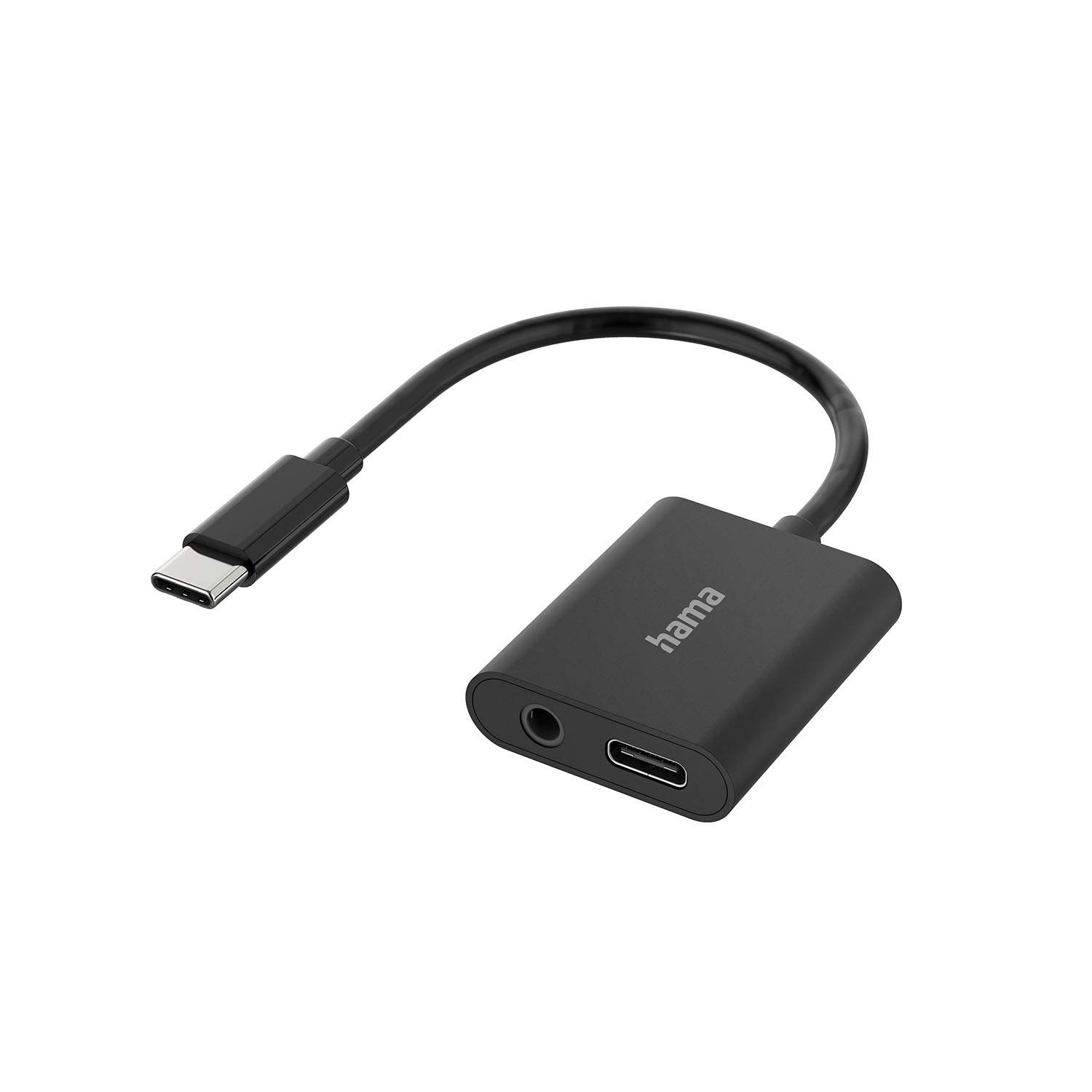 HAMA ljudadapter 2-i-1 USB-C till 3,5 mm uttag/USB-C-uttag | Elektronik - Kablar & Adaptrar - Adaptrar & Signalomvandlare - Ljud | Pryloteket