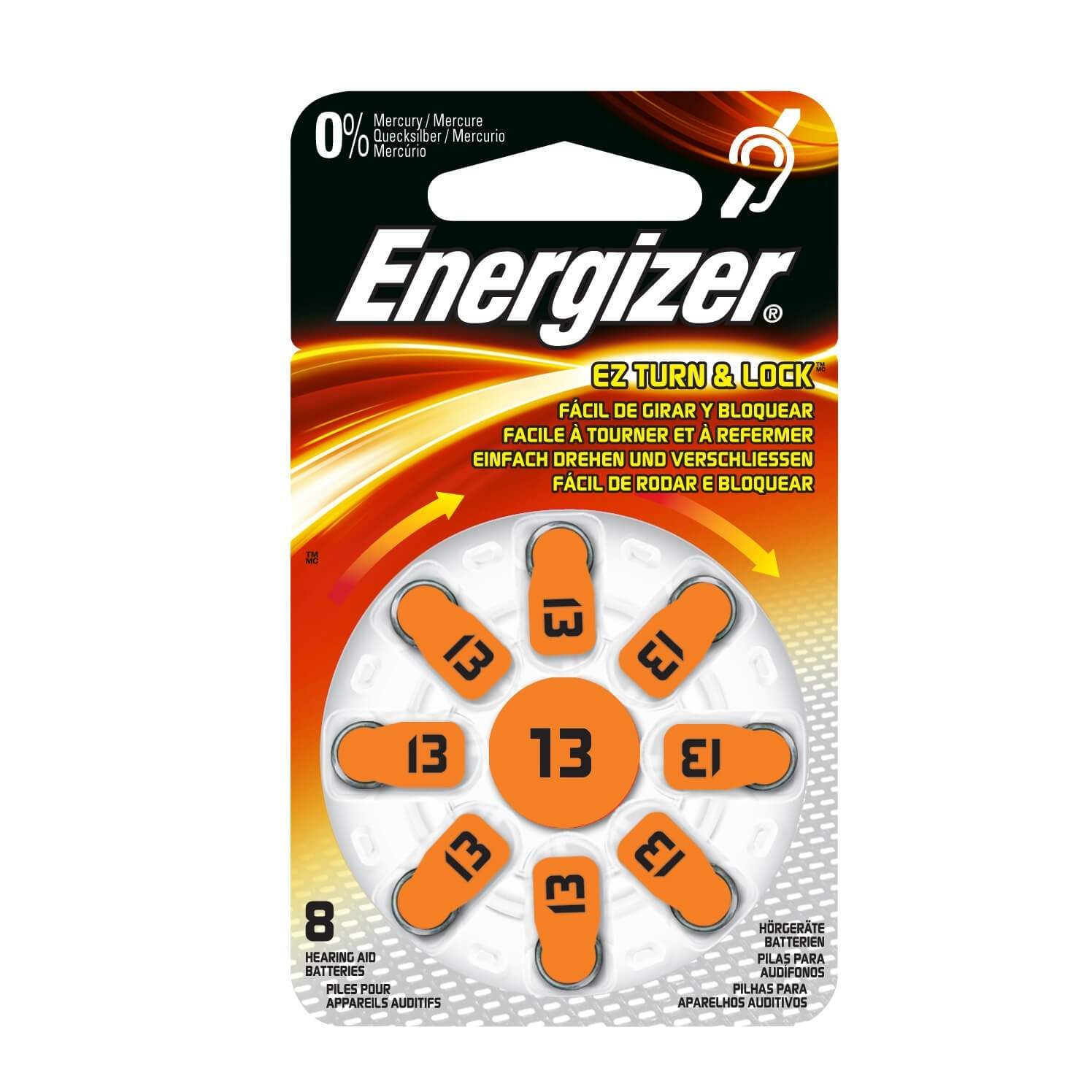 ENERGIZER Paristo Kuulolaite Sinkki Air 13 TL8 8 kpl