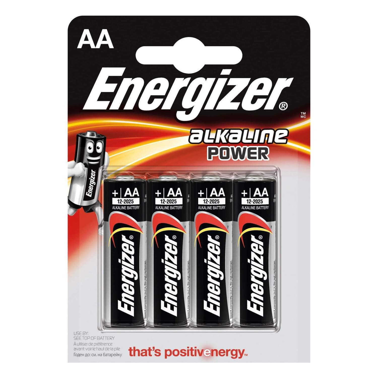ENERGIZER Batteri AA/LR6 Alkaline Power 4-pak