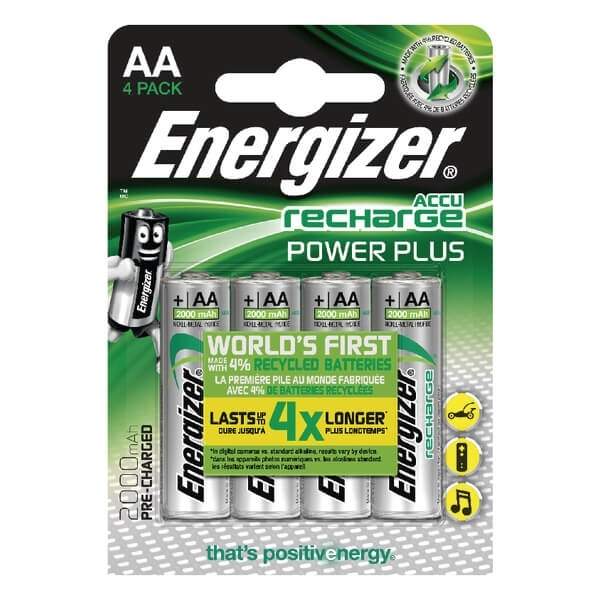 ENERGIZER-batteri AA/LR6 genopladeligt Ni-Mh 2000mAh 4-pak