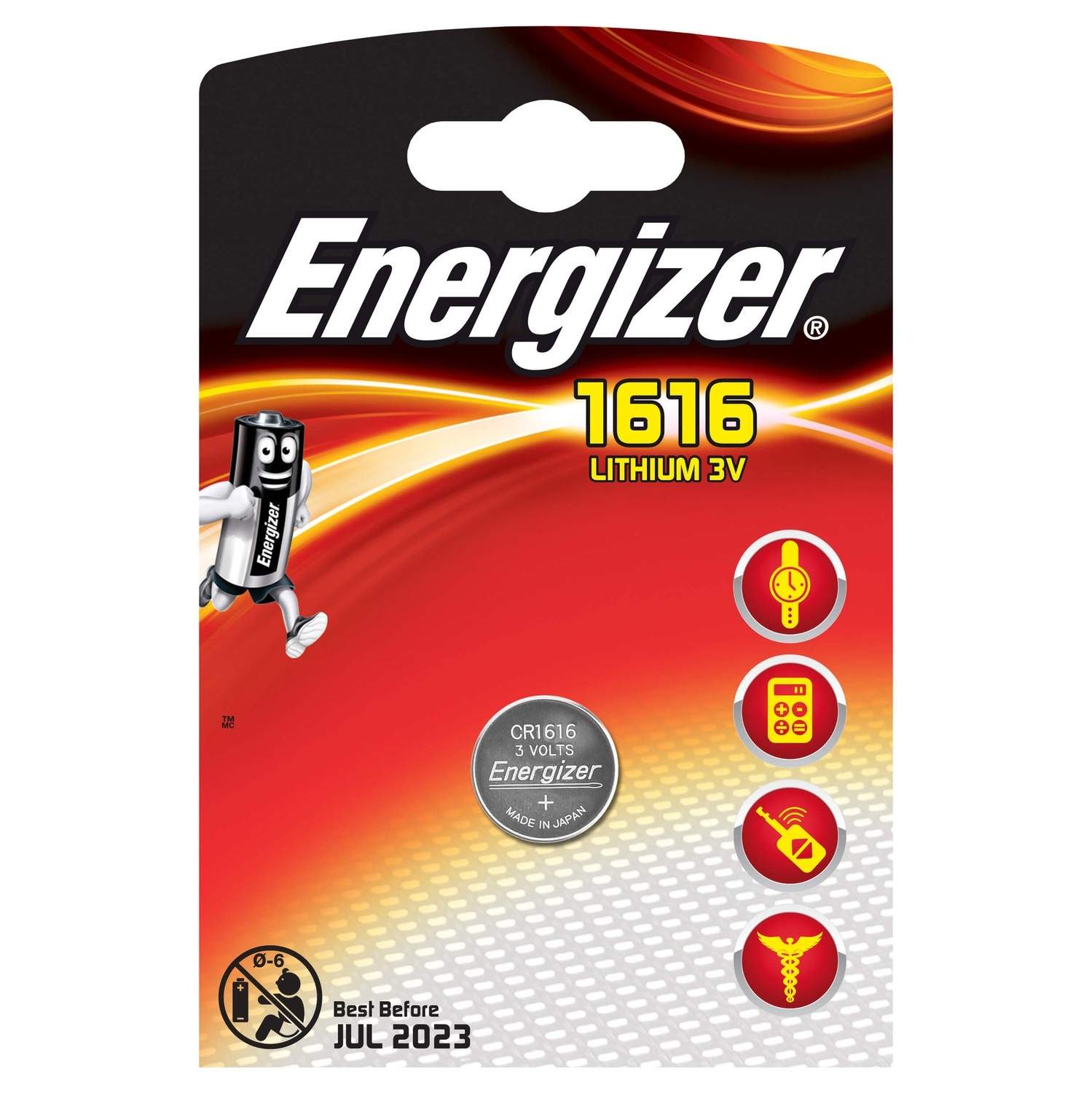 ENERGIZER Batteri CR1616 Lithium 1-pak