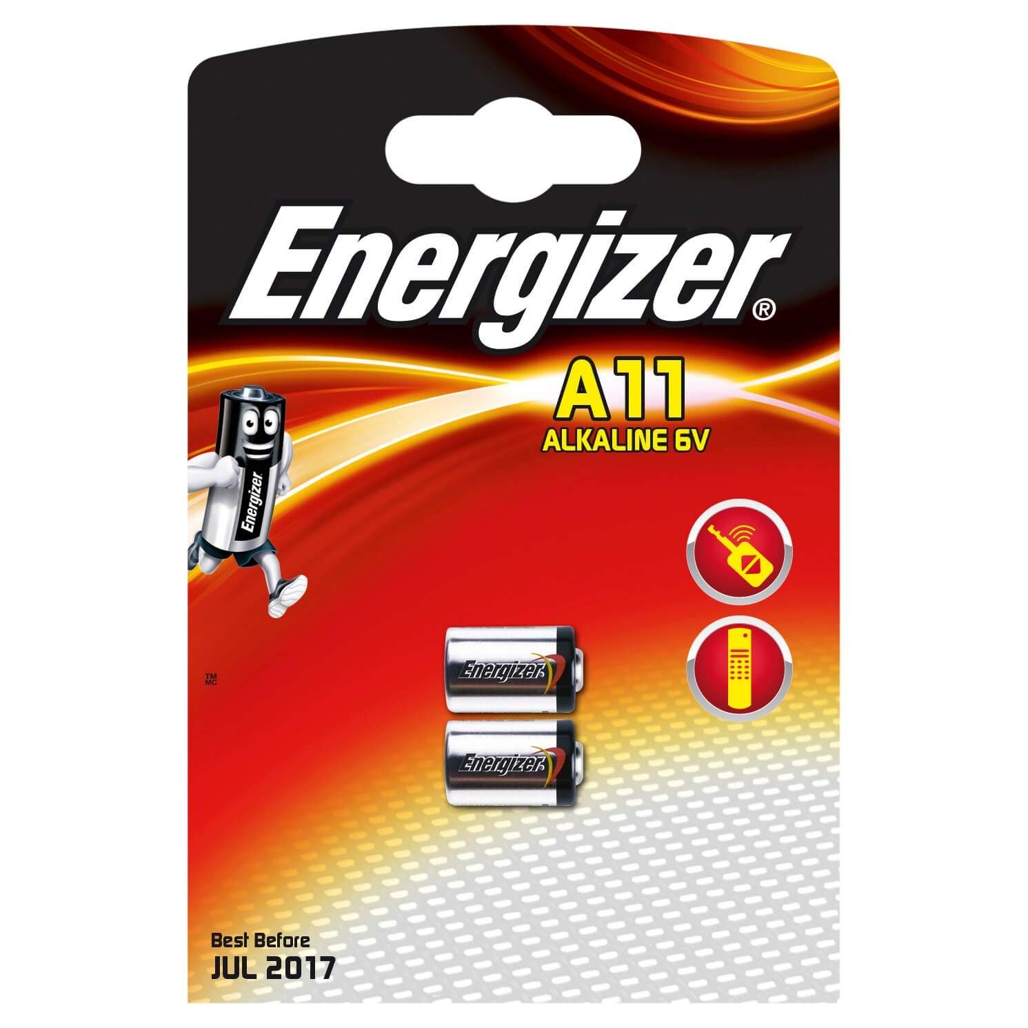 ENERGIZER Batteri A11/E11A Alkaline 2-pak