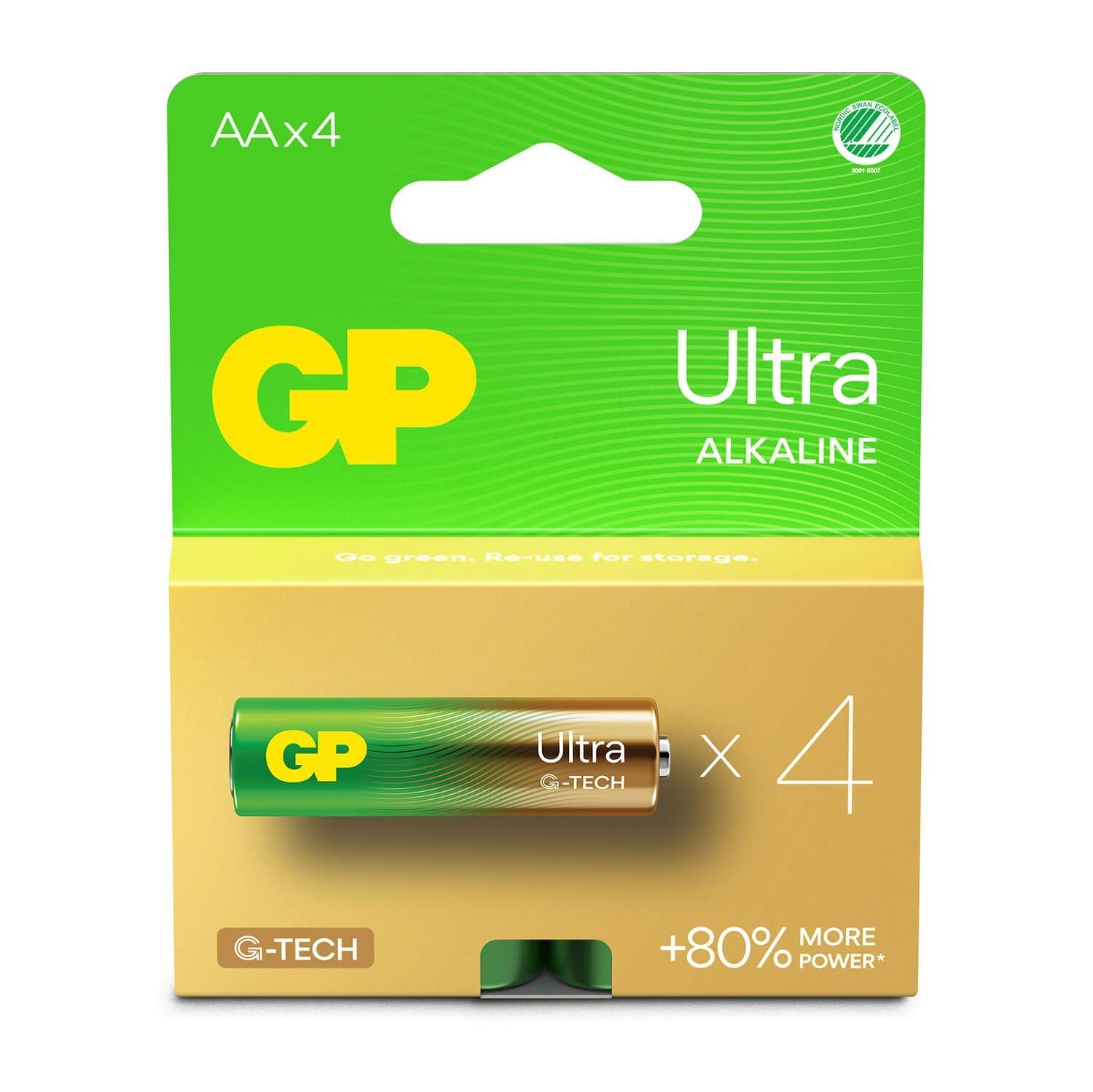 GP Ultra Alkaline Batteri AA LR6 4-pak