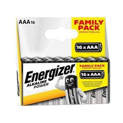 ENERGIZER Batteri AAA/LR03 Alkaline Power 16-pak