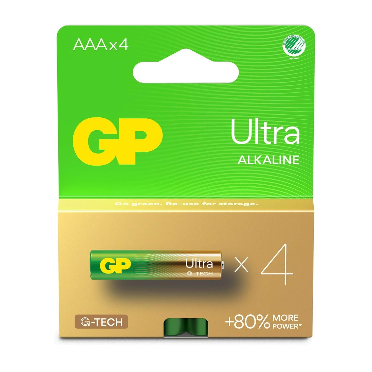 GP Ultra Alkaline Batteri AAA LR03 4-pak
