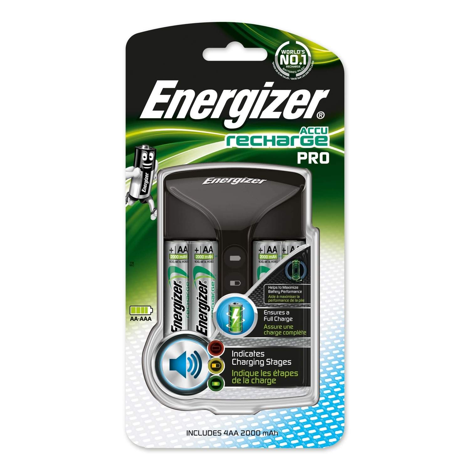 ENERGIZER Oplader Oplader 4x AA 2000mAh