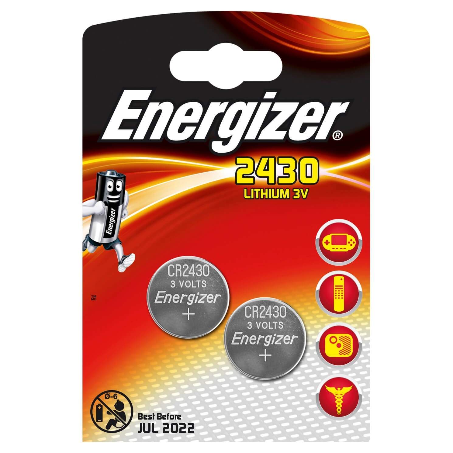 ENERGIZER Batteri CR2430 Lithium 2-pak
