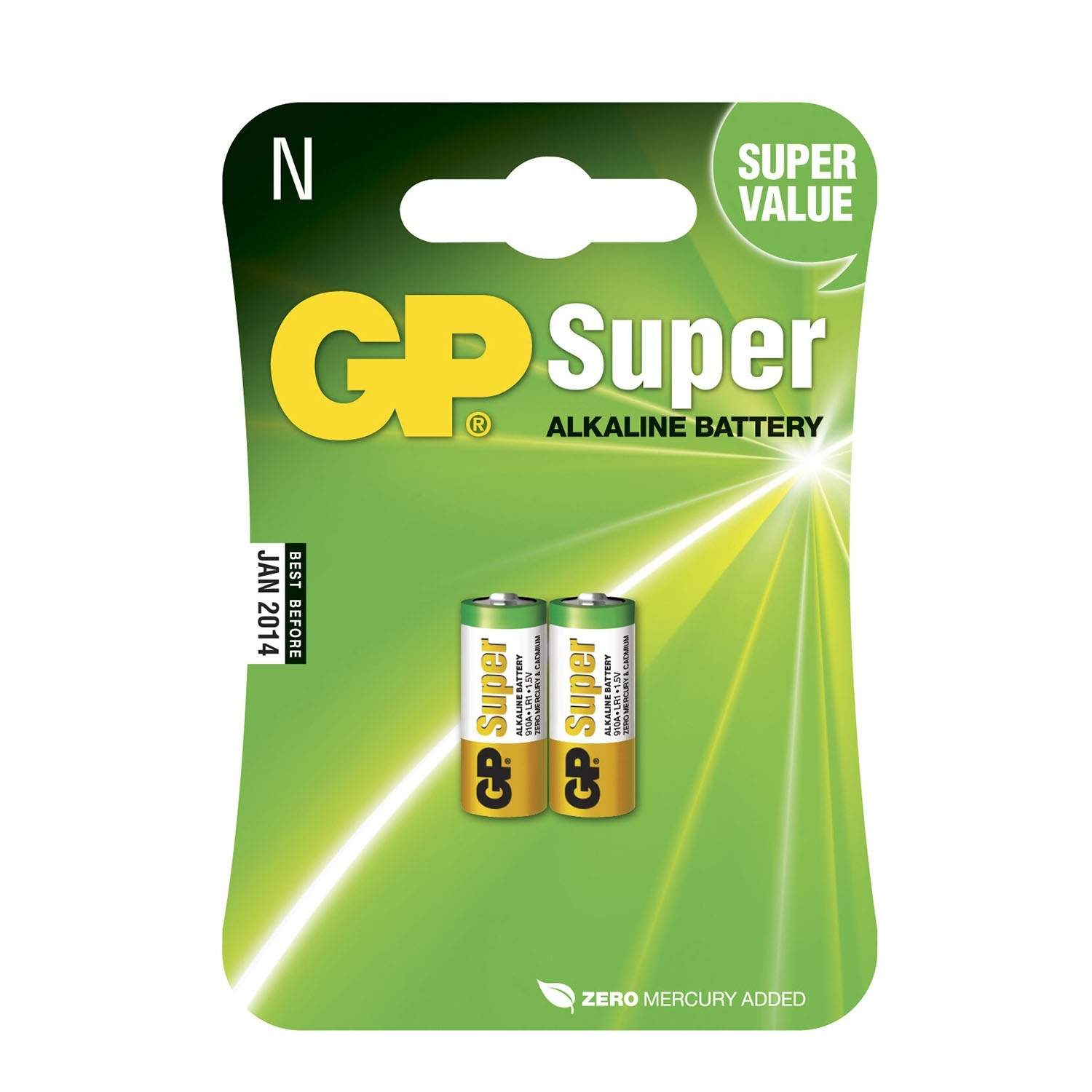 GP Super Alkaline Battery 910/LR01 2 kpl
