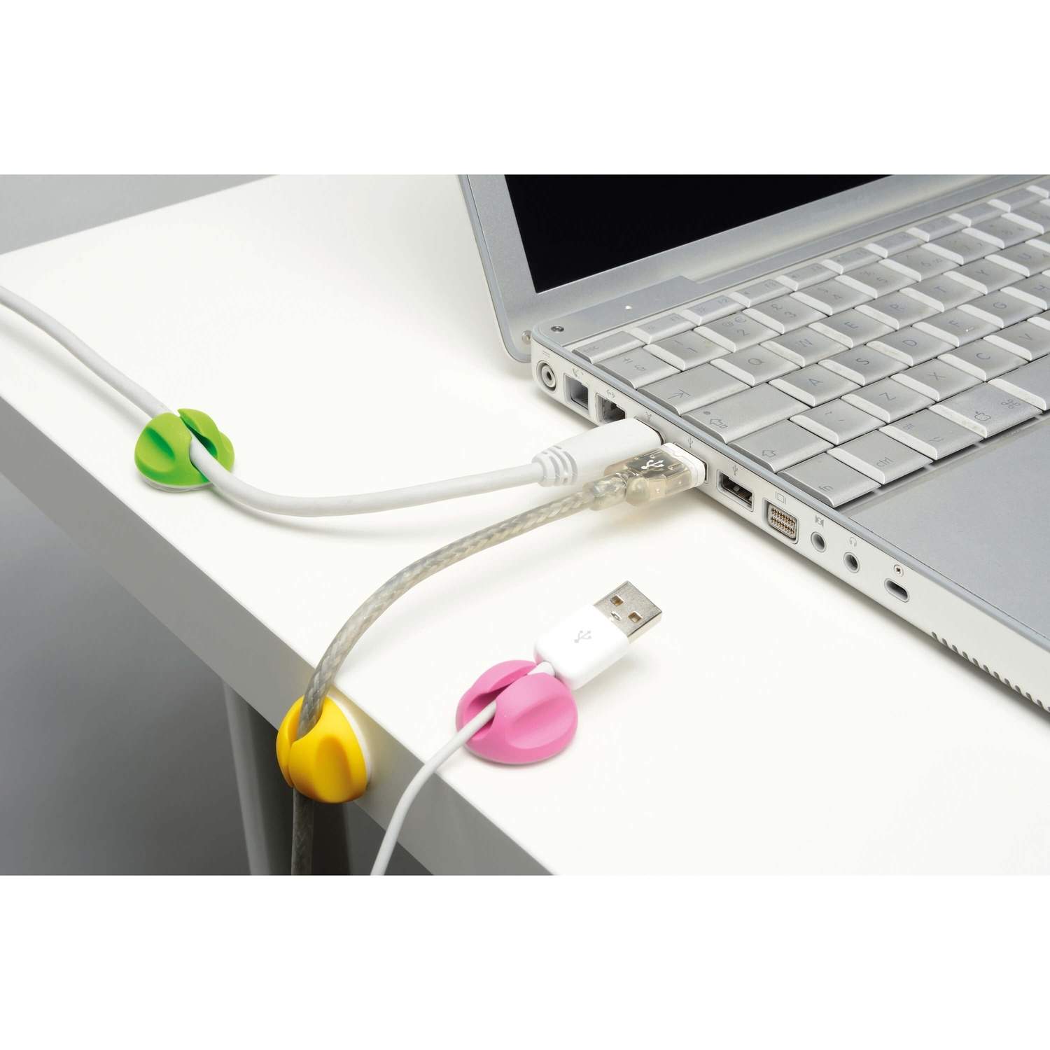 D-LINE Kabelclips 2x Pink 2x Gul 2x Grøn