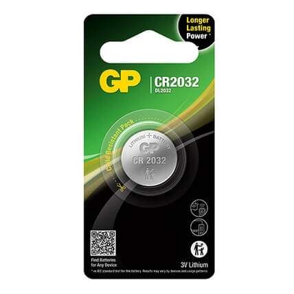 GP Lithium Coin Cell CR2032 1 kpl