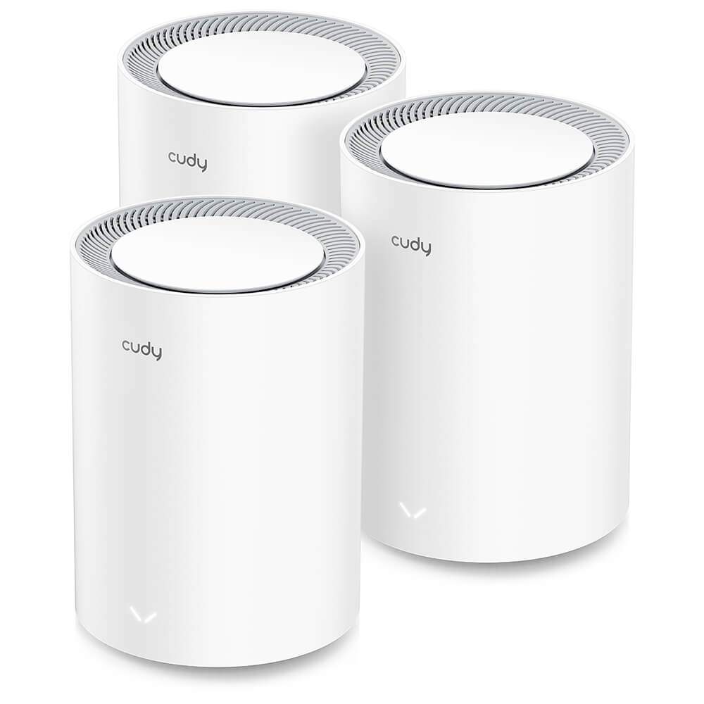 CUDY Mesh Solution M3000 3-pk AX3000 Gigabit Wi-Fi 6 2.5G Hvid