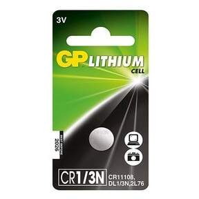 GP Lithium Coin Cell CR1/3N, CR11108 1 kpl