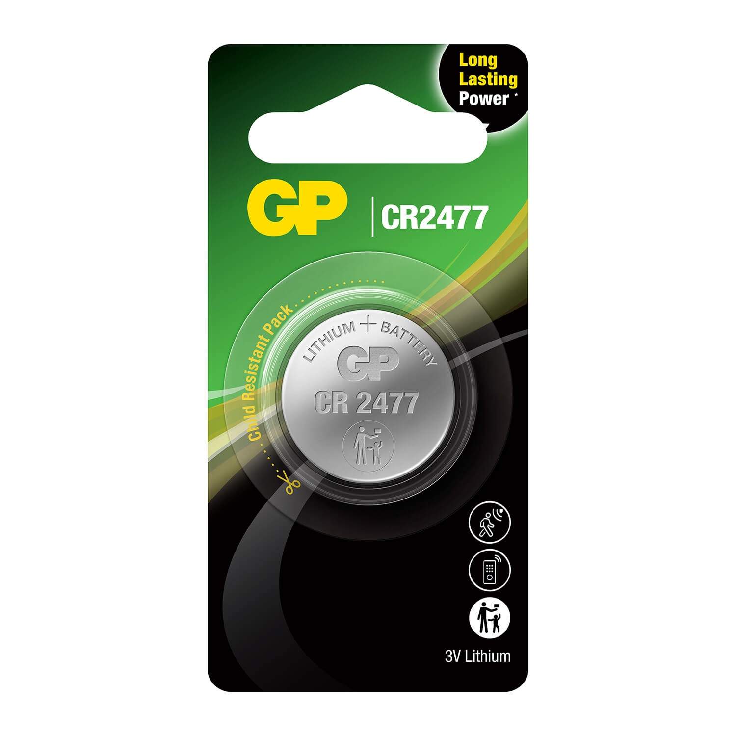 GP Lithium Coin Cell CR2477 1 kpl