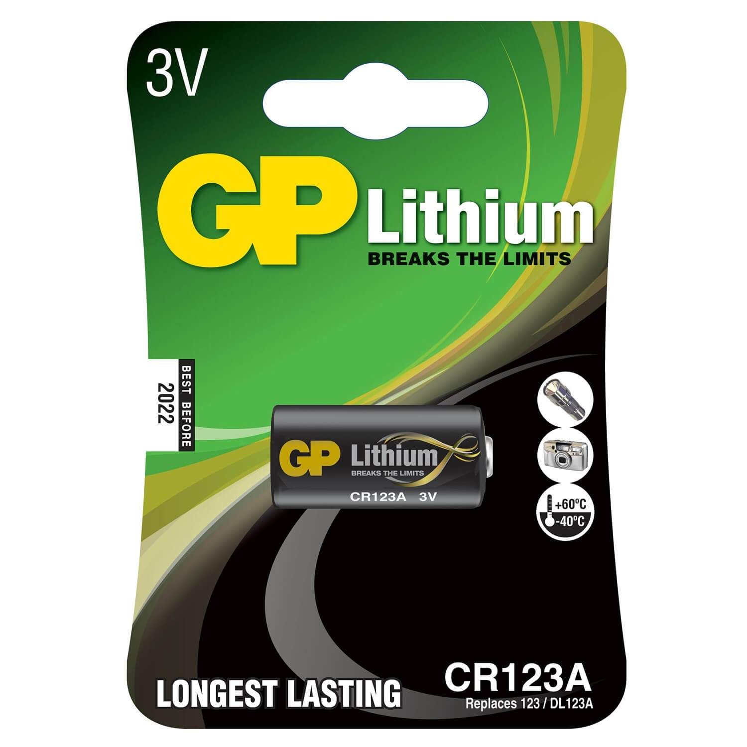 GP Lithium Pro Batteri 123A 1-pack | Hem & Hobby - Hem & Hushåll - Hemsäkerhet - Övervakningskameror | Pryloteket