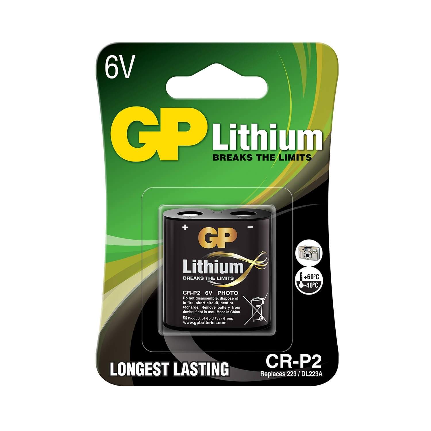 GP Lithium Batteri CR-P2 1-pak