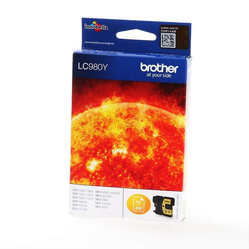 BROTHER Ink LC980Y LC-980 Yellow | Hem & Hobby | Pryloteket
