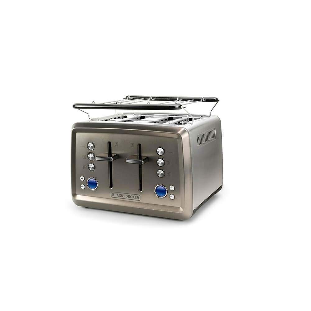 BLACK+DECKER Brødrister 4-Slice Børstet
