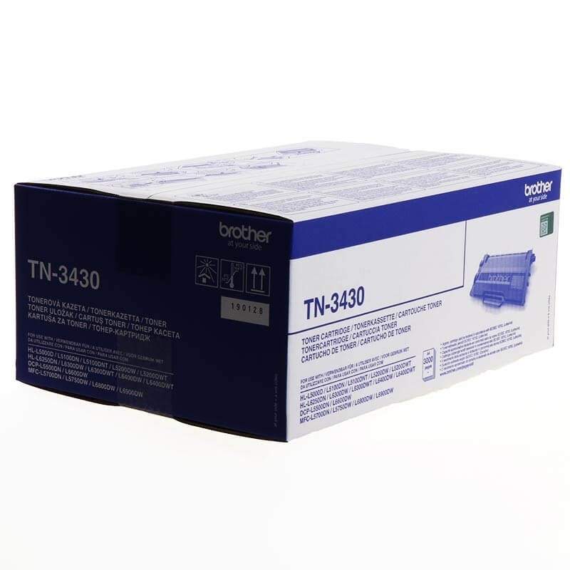 BROTHER Toner TN3430 TN-3430 Sort