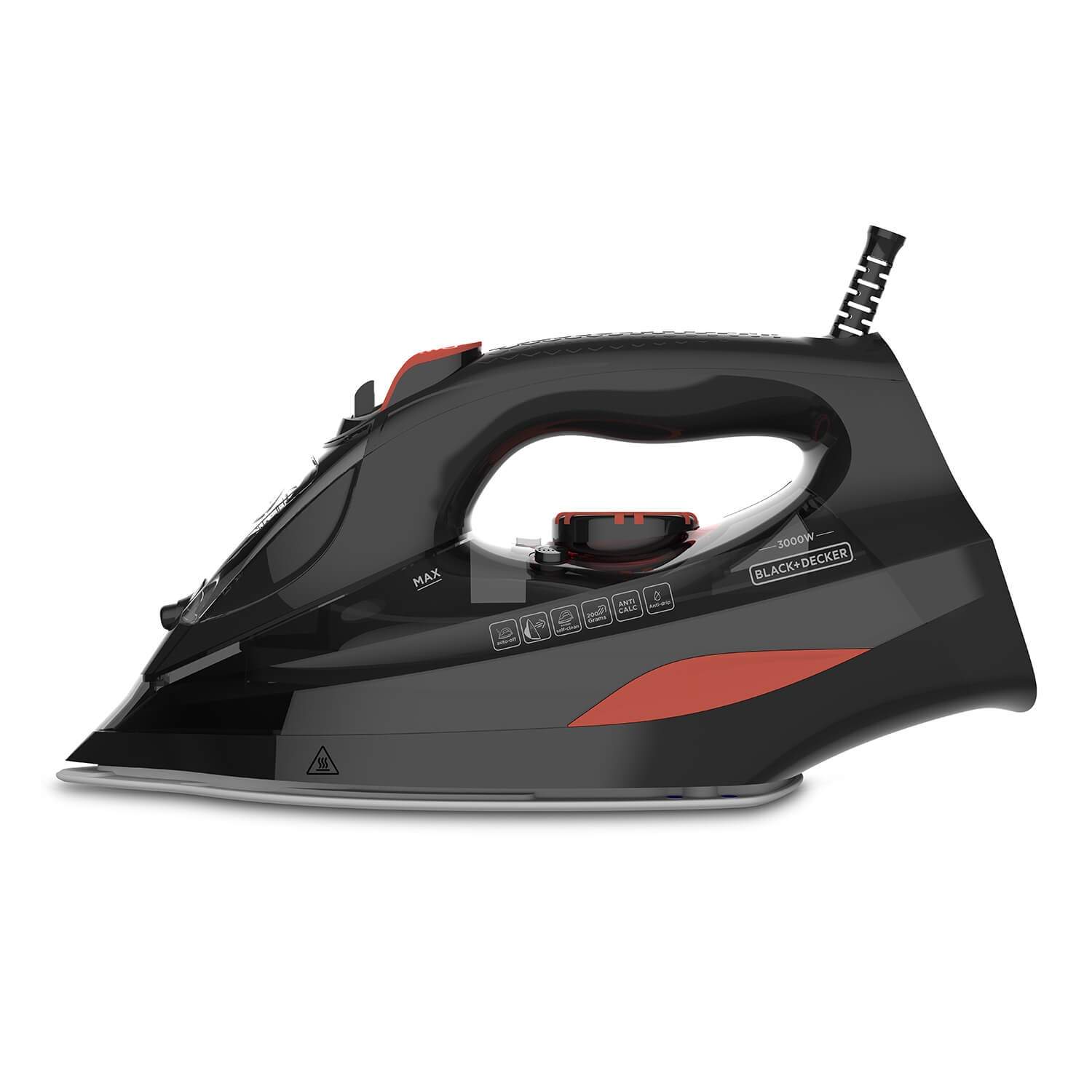 BLACK+DECKER Dampstrygejern 3000W Sort