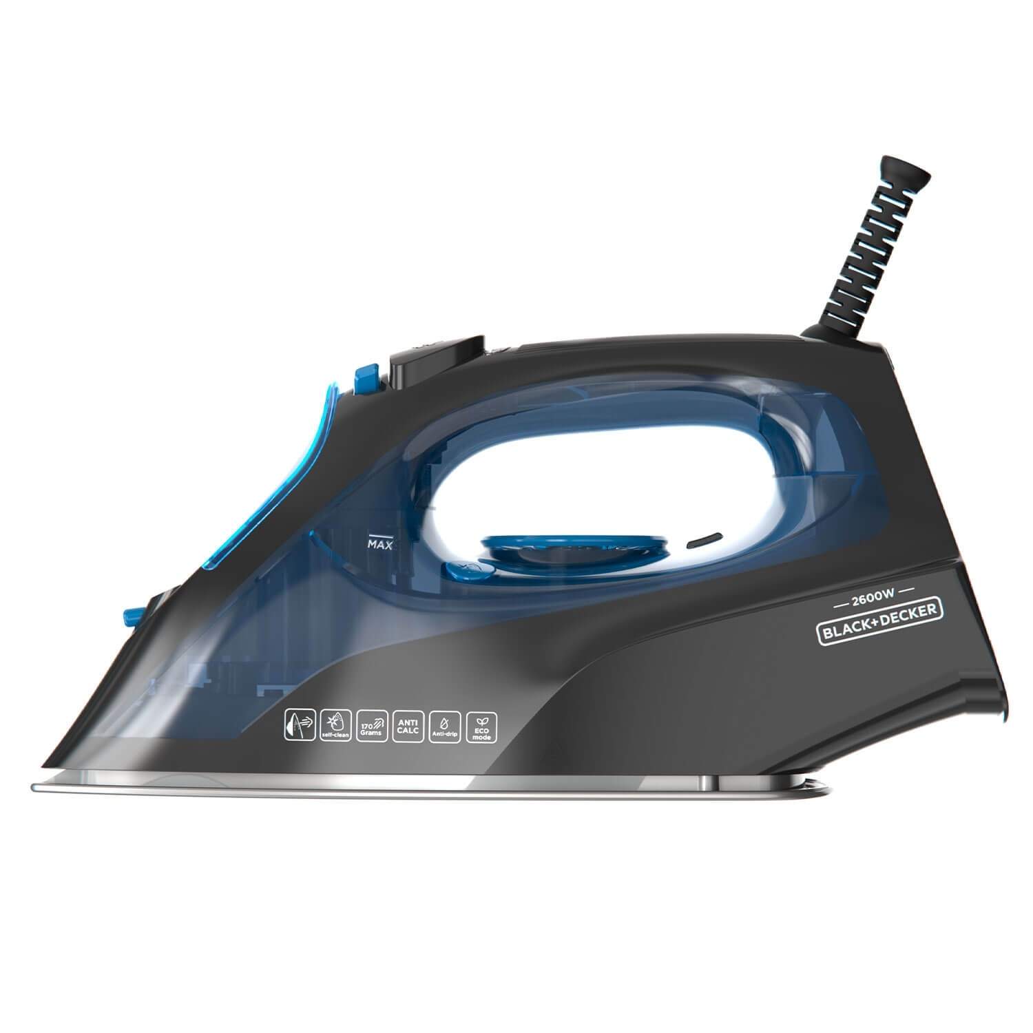 BLACK+DECKER Dampstrygejern 2600W Blå