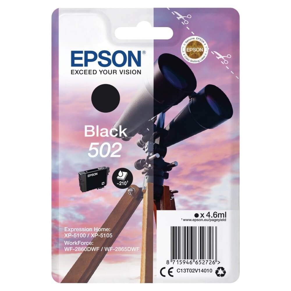 EPSON Ink C13T02W14010 502XL sort kikkert