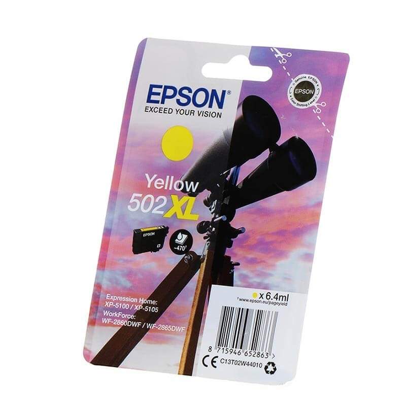 EPSON Ink C13T02W44010 502XL Gul kikkert