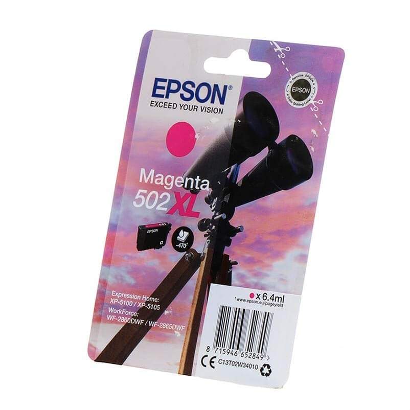 EPSON Ink C13T02W34010 502XL Magenta kikkert