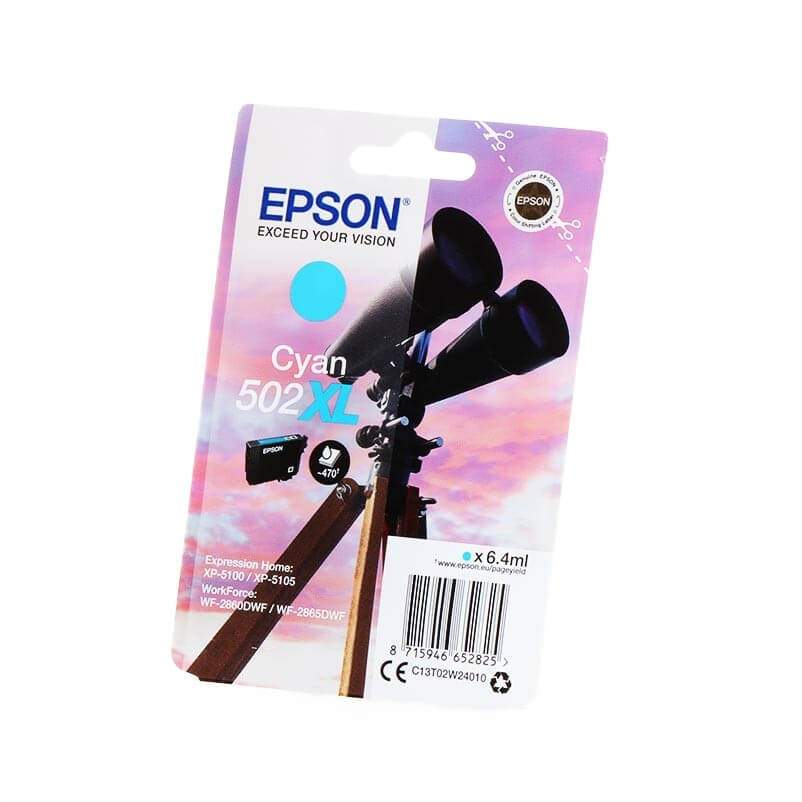 EPSON Ink C13T02W24010 502XL Cyan kikkert