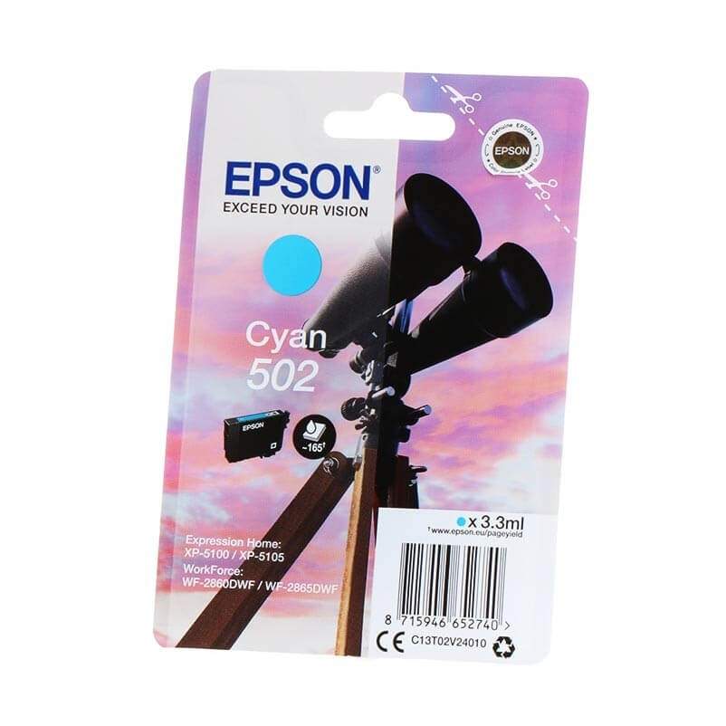 EPSON Ink C13T02V24010 502 Cyan kikkert