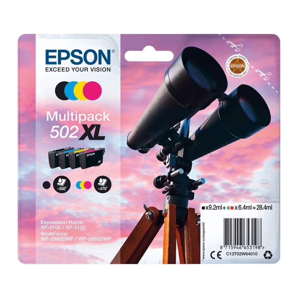 EPSON Ink C13T02W64010 502XL Multipack kikkert