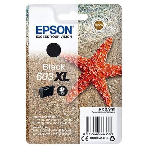 EPSON Ink C13T03A14010 603XL Black Starfish