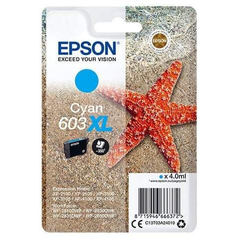 EPSON Ink C13T03A24010 603XL Cyan Starfish
